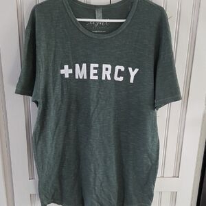 The Light Blonde Green Cotton 'Mercy' Tshirt